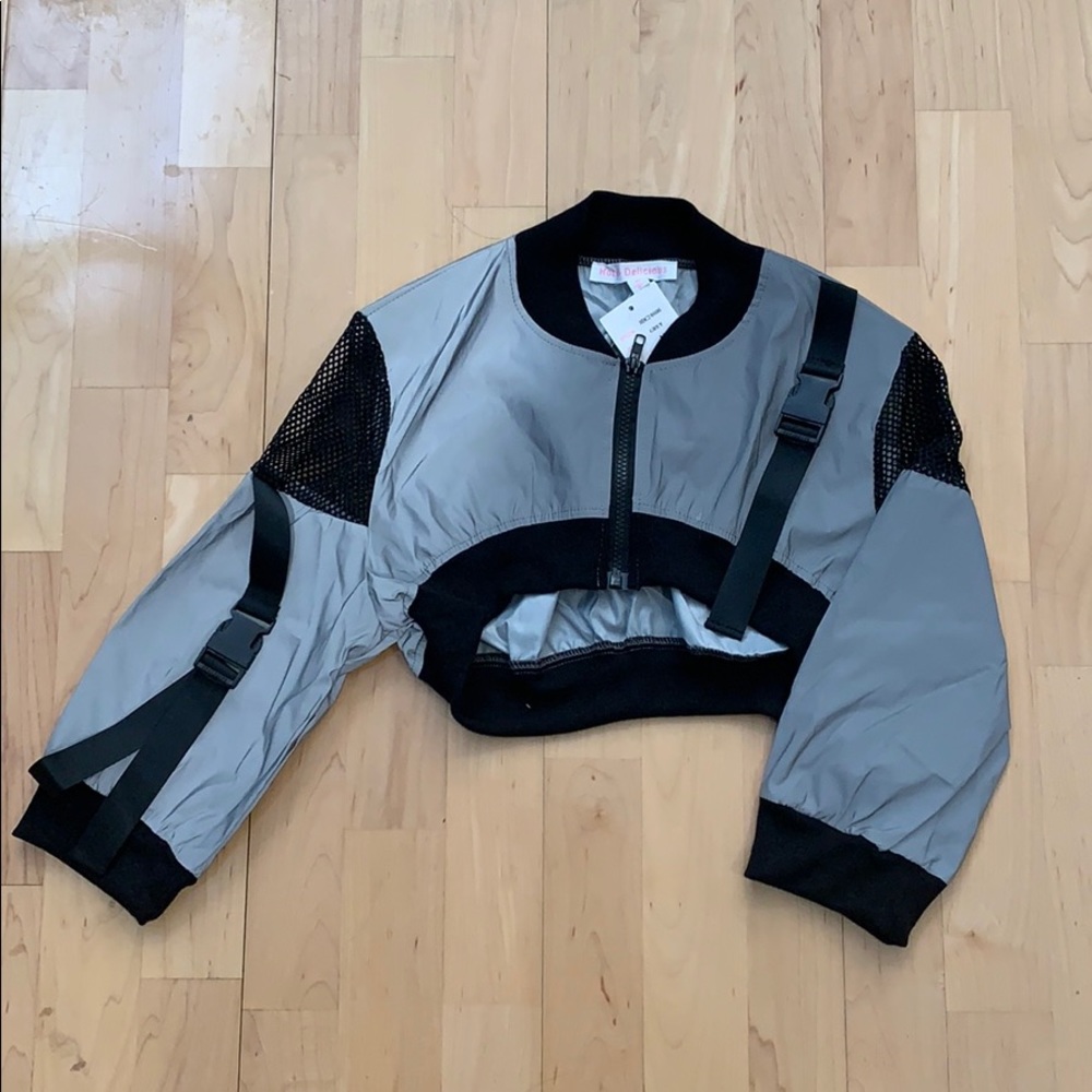 Grey crop top jacket